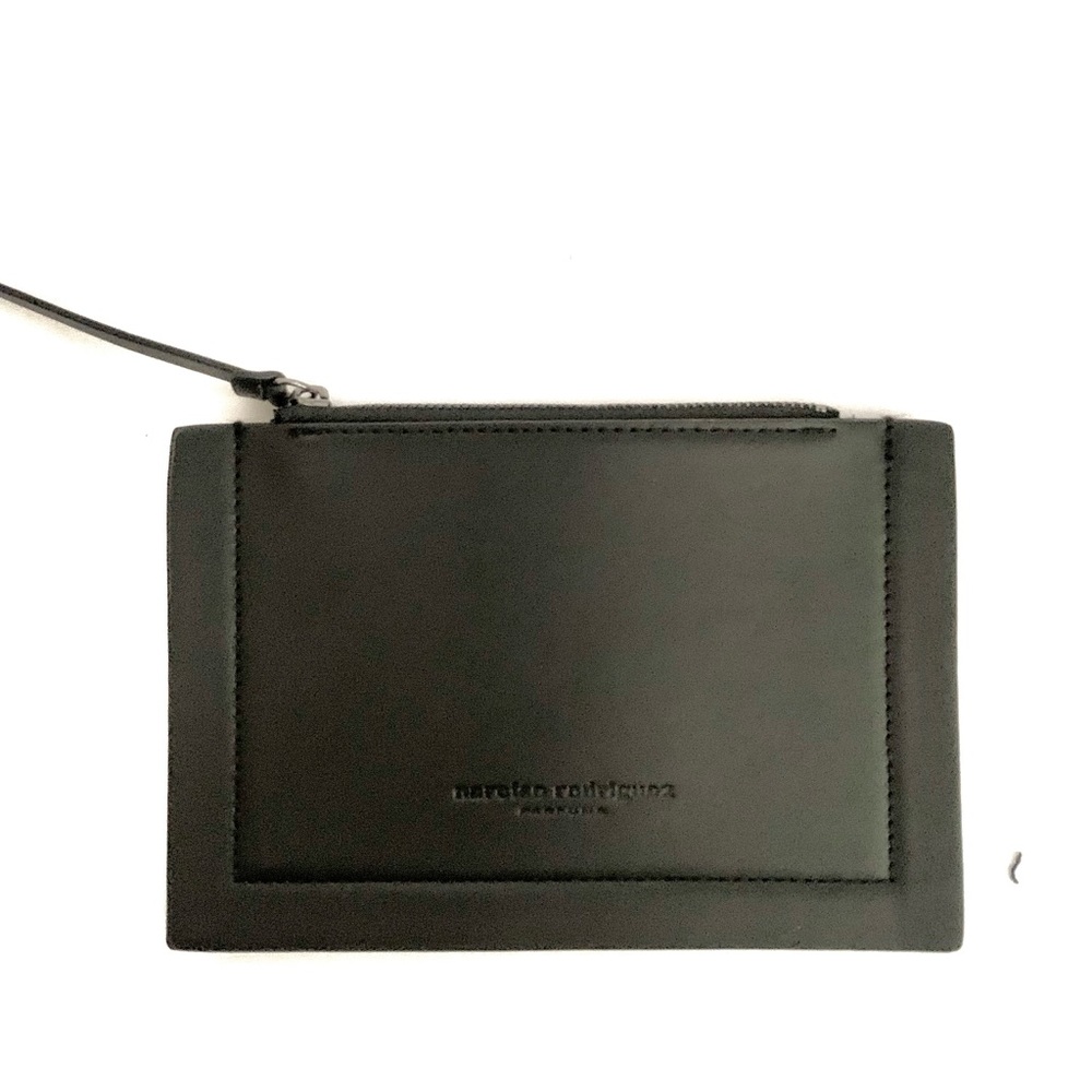 Narciso Rodriguez Parfums Black Faux Leather Flat Cosmetic Pouch Wallet